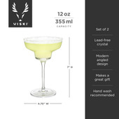 Angled Crystal Margarita Glasses by Viski®