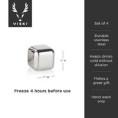 Glacier Rocks® Small Stainless Steel Cubes by Viski®