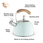 Presley Pistachio Tea Kettle by Pinky Up