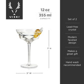 Faceted Martini Glasses by Viski