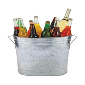 Cold Drinks Galvanized Metal Tub by Twine®