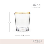 Gilded Glass Tumbler Set by Twine