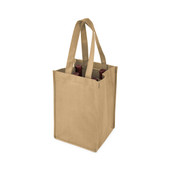 4 Bottle Non Woven Tote in Beige by True