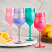 Wine FREEZE Stemmed  in Tinted Set (set of 4) by HOST®