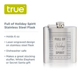 Full of Holiday Spirit Stainless Steel Flask