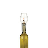 Glass Hurricane Bottle Lamp by Twine®