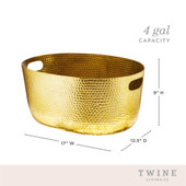 Gold Hammered Tub by Twine