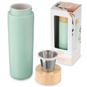 Tatyana Ceramic To-Go Infuser Mug in Turquoise by Pinky Up