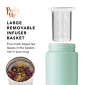 Tatyana Ceramic To-Go Infuser Mug in Turquoise by Pinky Up