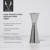 Large Stainless Steel Japanese Style Jigger by Viski®