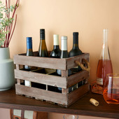 Wooden 6-Bottle Crate by Twine®