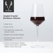 Angled Crystal Bordeaux Glasses by Viski®