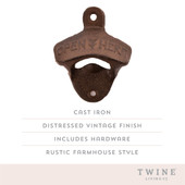 Wall Mounted Bottle Opener by Twine®