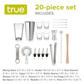 20 Piece Barware Set by True