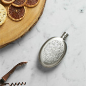 Pewter Finish Stainless Steel Filigree Flask by Twine®