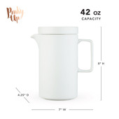 Jona Matte Finish Teapot in White by Pinky Up