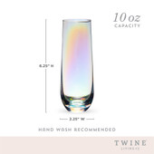 Luster Stemless Champagne Flute Set by Twine