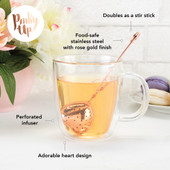 Rose Gold Heart Tea Infuser by Pinky Up