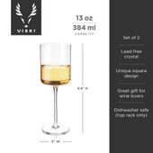 Laurel White Wine Glasses by Viski