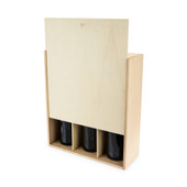 3-Bottle Wood Wine Box by Twine®