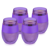 Wine FREEZE Cooling Cup in Translucent Purple Set of 4 by HOST