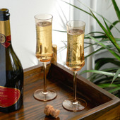 Tulip Champagne Flute in Amber by Twine Living