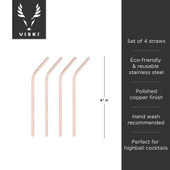 Copper Cocktail Straws by Viski®