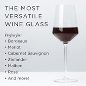 Angled Crystal Bordeaux Glasses (Set of 6) by Viski