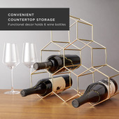 Gold Geo Counter Top Wine Rack by Viski®