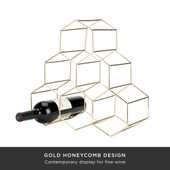Gold Geo Counter Top Wine Rack by Viski®