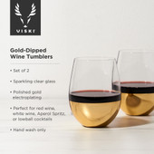 Gold-Dipped Wine Tumblers by Viski