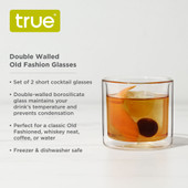 Double Walled Old Fashioned Glasses by True