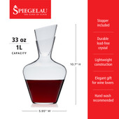 Spiegelau Definition 1L Wine Decanter and Stopper (set of 1)