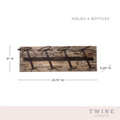 Metal and Wood Wine Rack by Twine®