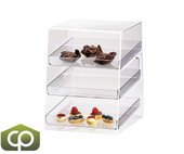 Cal-Mil 10" x 15" x 13 1/2" Classic Three Tier Acrylic Display Case-Chicken Pieces