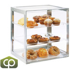 Cal-Mil Elegance Urban 3 Tier Stainless Steel Bakery Display Case-Chicken Pieces