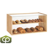 Cal-Mil Camden 2-Tier Bakery Display Case 36" x 20" x 18" Wood Frame - -Chicken Pieces