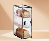 Cal-Mil Efficient and Elegant 7" x 12 1/4" x 19 1/2" Iron Three Tier Bread Case-Chicken Pieces