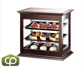 Cal-Mil 21 3/4" x 18 1/2" x 20 1/4" Three Tier Wood Frame Display Case-Chicken Pieces