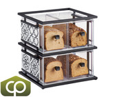 Cal-Mil 19" x 14 1/4" x 20 1/4" Granada 2 Tier Melamine Tile Bread Display Case-Chicken Pieces