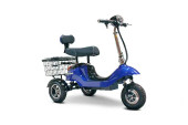 EWheels Mobility Solution 3 Wheel Sporty High-Speed Scooter with Basket-Chicken Pieces