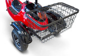 EWheels Mobility Solution 3 Wheel Sporty High-Speed Scooter with Basket-Chicken Pieces