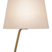 60" Brass Novelty Floor Lamp With White Frosted Glass Drum Shade - CP-HMEROOTS-523458