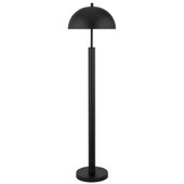 58" Black Traditional Shaped Floor Lamp With Black Dome Shade - Chicken Pieces