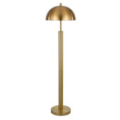58" Brass Traditional Shaped Floor Lamp With Brass Dome Shade - Chicken Pieces