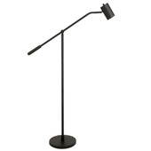 60" Black Swing Arm Floor Lamp With Black Drum Shade - Chicken Pieces