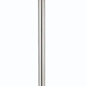 60" Nickel Tray Table Floor Lamp With White Transparent Glass Square Shade