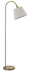 60" Bronze Traditional Shaped Floor Lamp With White Empire Shade - Chicken Pieces