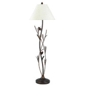 60" Rusted Traditional Shaped Floor Lamp With Brown Empire Shade - Chicken Pieces