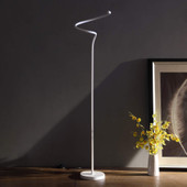 51" White LED Novelty Curvy Spiral Floor Lamp - Chicken Pieces